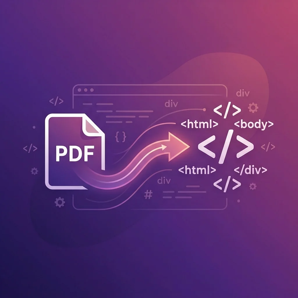تحويل PDF إلى HTML عبر الإنترنت - الحفاظ على التنسيق الأصلي